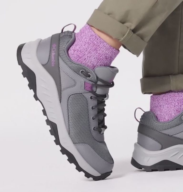 Women's Trailstorm Ascend Waterproof  Hiking Shoes, Color: Ti Grey Steel, Dark Lavender