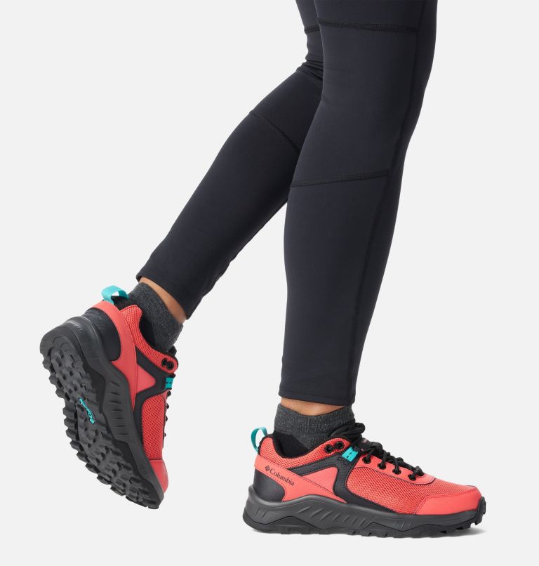 Women's Trailstorm Ascend Waterproof Shoe, Color: Red Coral, Bright Aqua, image 10
