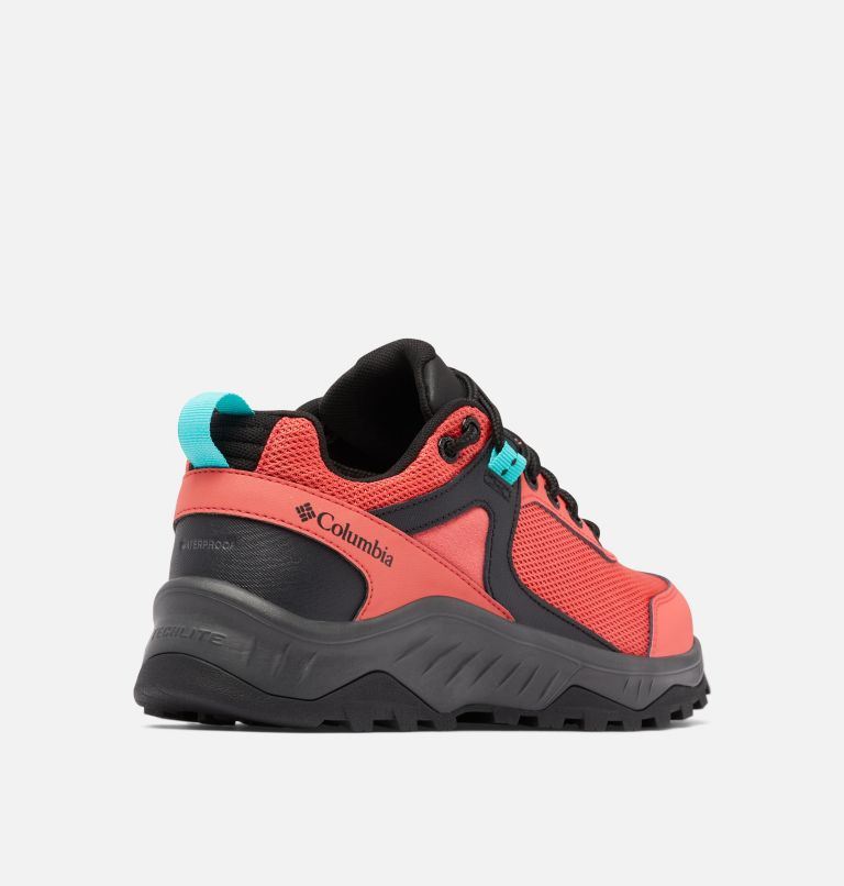 Thumbnail: Women's Trailstorm Ascend Waterproof Shoe, Color: Red Coral, Bright Aqua, image 9