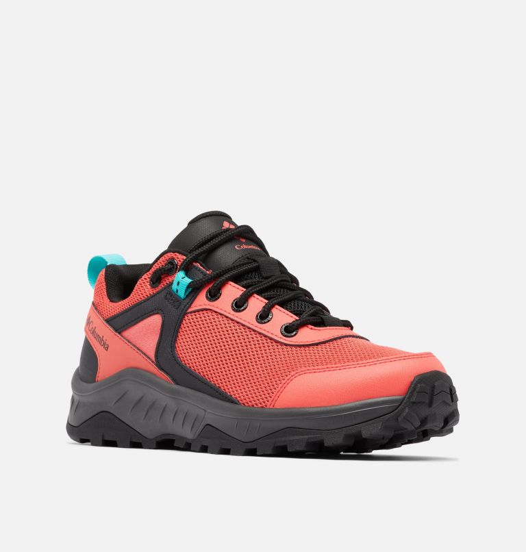Thumbnail: Women's Trailstorm Ascend Waterproof Shoe, Color: Red Coral, Bright Aqua, image 2