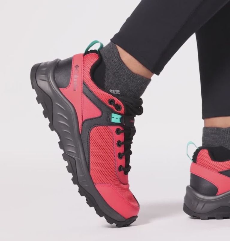 Women's Trailstorm Ascend Waterproof Shoe, Color: Red Coral, Bright Aqua