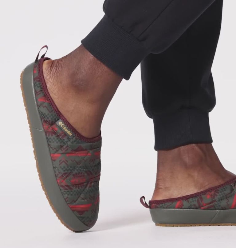 Men's Omni-Heat Lazy Bend Camper Slippers, Color: Gravel, Raw Honey