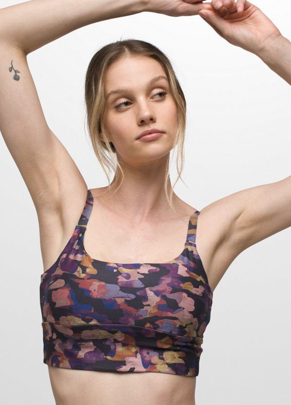 prAna Everyday Bra - Womens, Deep Pine Heather, Extra Small, 1963111-301-XS  — Bra Size: Extra Small, Apparel Fit: Fitted, Age Group: Adults, Apparel