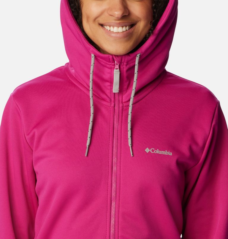 Women's Sunset Gardens EXS Full Zip Fleece, Color: Wild Fuchsia, image 4