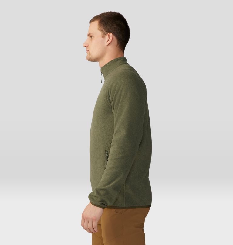 Men's Microchill Full Zip Jacket, Color: Surplus Green Heather, image 3
