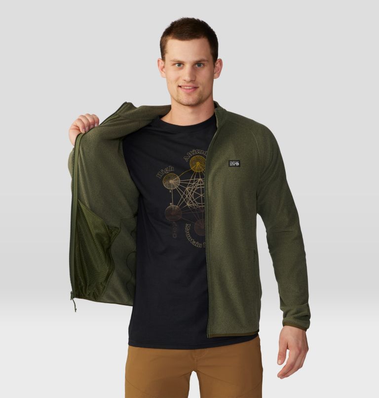 Thumbnail: Men's Microchill Full Zip Jacket, Color: Surplus Green Heather, image 5