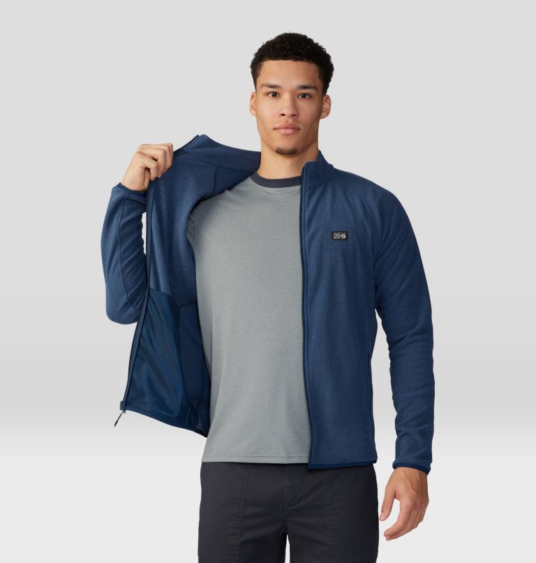 Thumbnail: Men's Microchill Full Zip Jacket, Color: Hardwear Navy Heather, image 5