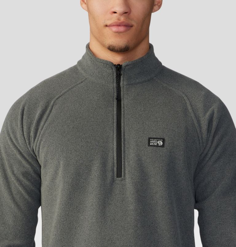 Thumbnail: Men's Microchill 1/4 Zip Pullover, Color: Foil Grey Heather, image 4