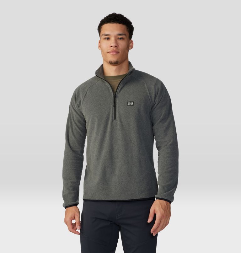 Thumbnail: Men's Microchill 1/4 Zip Pullover, Color: Foil Grey Heather, image 5