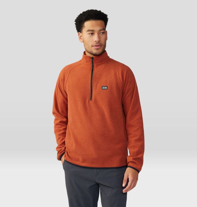 Thumbnail: Men's Microchill 1/4 Zip Pullover, Color: Iron Oxide Heather, image 6