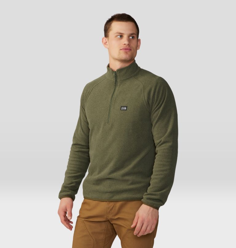 Chandail avec fermeture éclair 1/4 Microchill Homme, Color: Surplus Green Heather, image 5