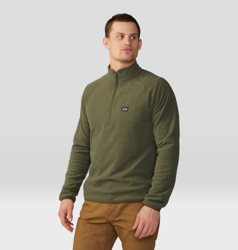 Men's Microchill 1/4 Zip Pullover, Color: Surplus Green Heather, image 5