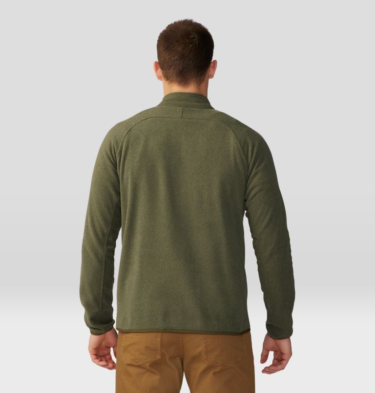Thumbnail: Men's Microchill 1/4 Zip Pullover, Color: Surplus Green Heather, image 2