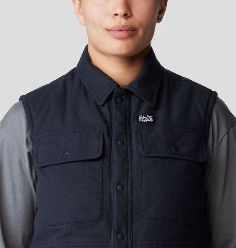 Women's Dolores Insulated Flannel Vest, Color: Black, image 4