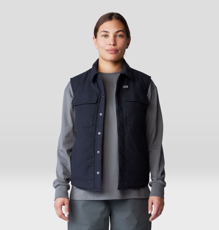 Women's Dolores Insulated Flannel Vest, Color: Black, image 6