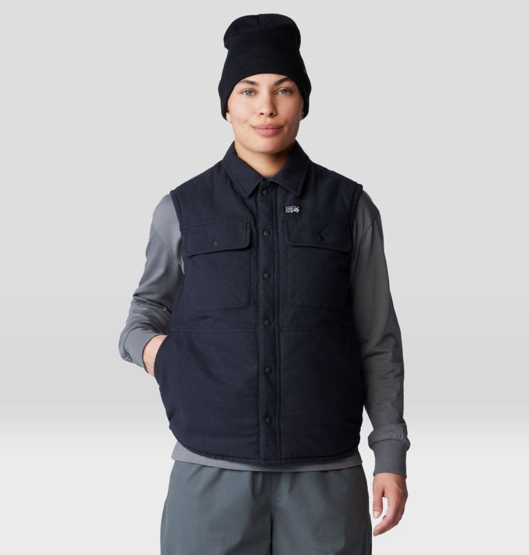 Women's Dolores Insulated Flannel Vest, Color: Black, image 7