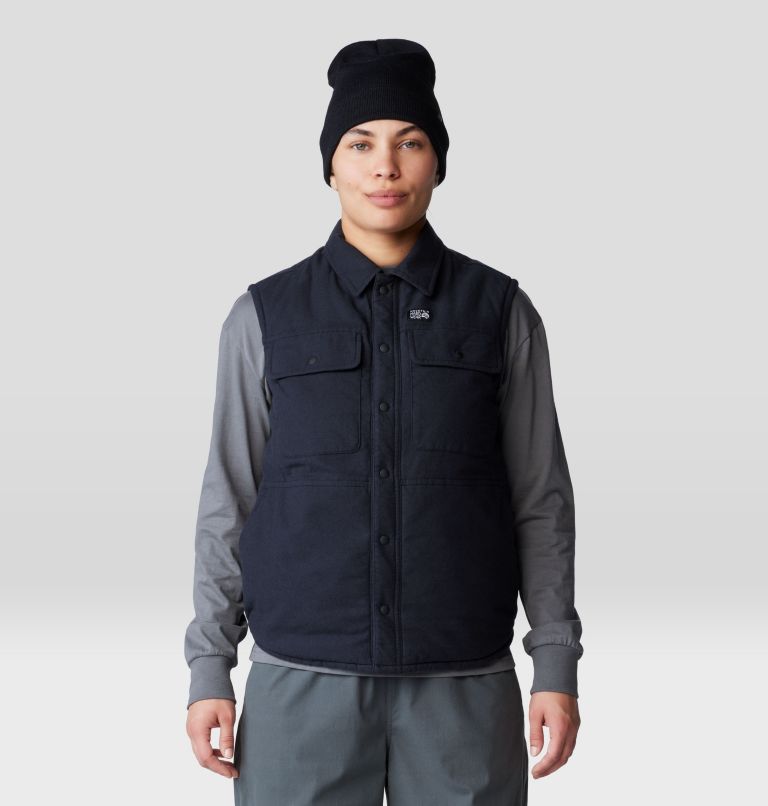 Women's Dolores Insulated Flannel Vest, Color: Black, image 1