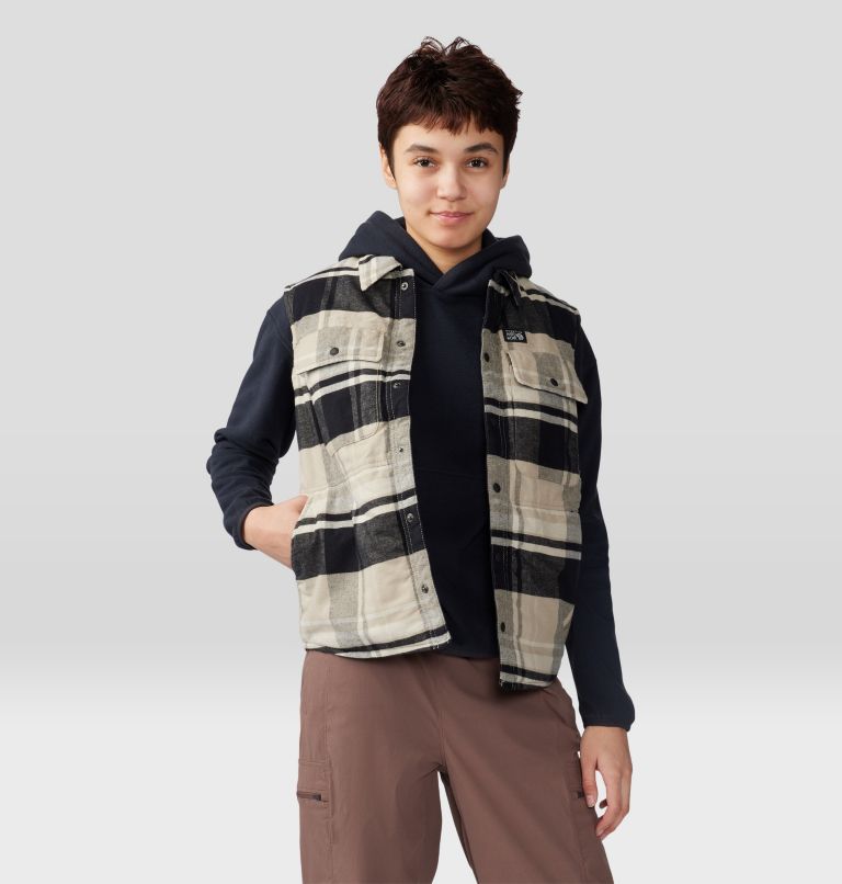 Women's Dolores Insulated Flannel Vest, Color: Oyster Shell, image 6