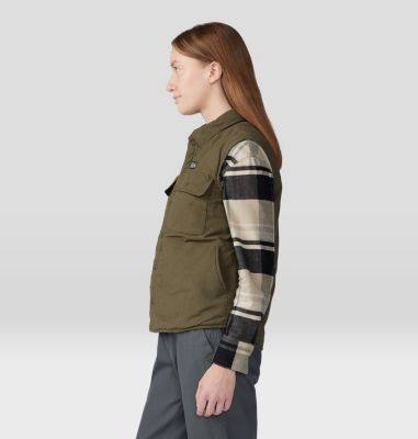 Women's Dolores Insulated Flannel Vest, Color: Dark Pine, image 23