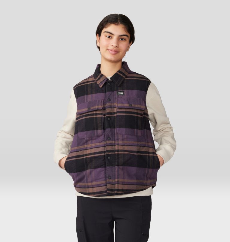 Women's Dolores Insulated Flannel Vest, Color: Blurple, image 6