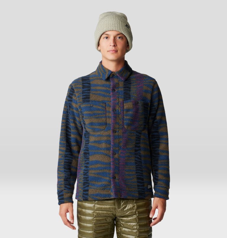 Men's HiCamp Shacket, Color: Ridgeline Ridge Stripe Print, image 1