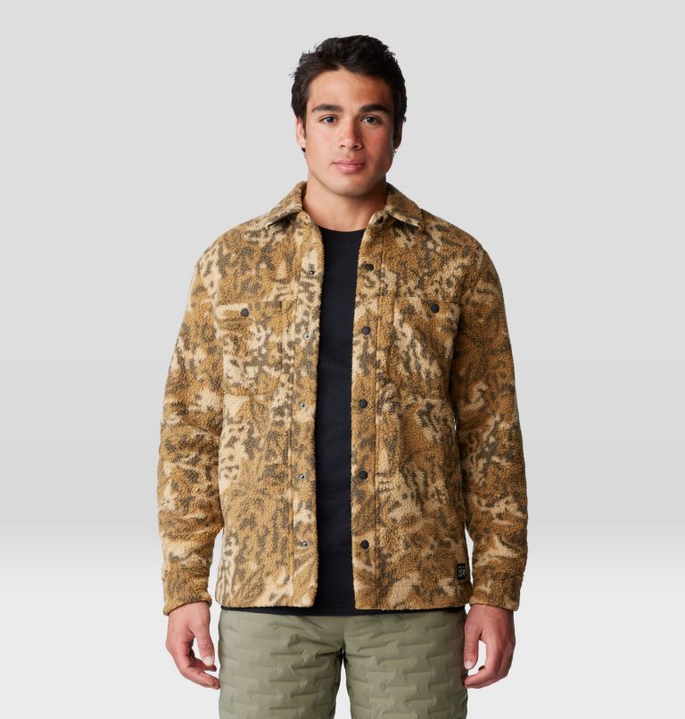 Men's HiCamp Shacket, Color: Corozo Nut Forest Floor Print, image 1