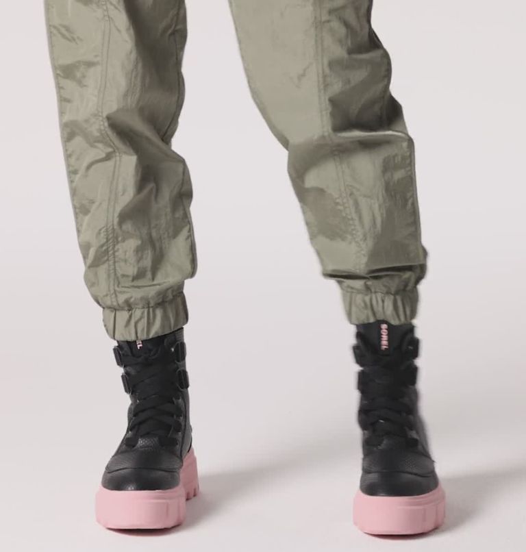 CARIBOU X Women's Lace Boot, Color: Black, Vintage Pink