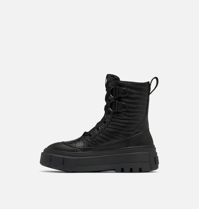 Women's Caribou X Boot Lace Waterproof Boot, Color: Black, Black Croc, image 4