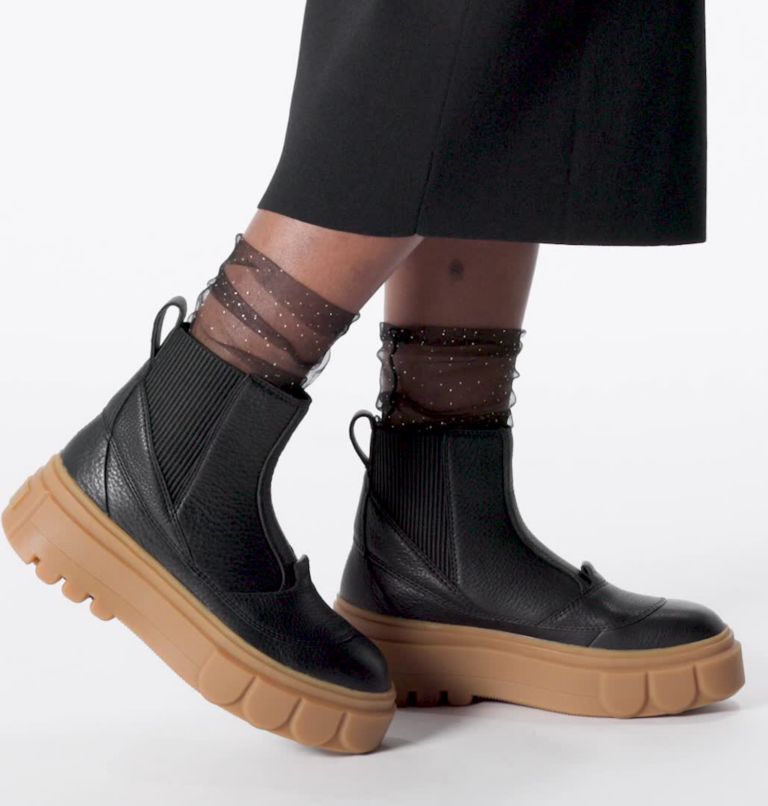 Women's Caribou X Boot Chelsea, Color: Black, Gum