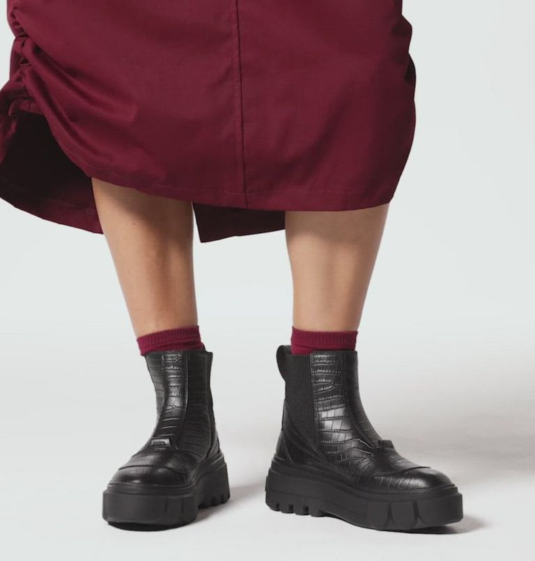 Women's Caribou X Boot Lace Waterproof Boot, Color: Black, Black Croc