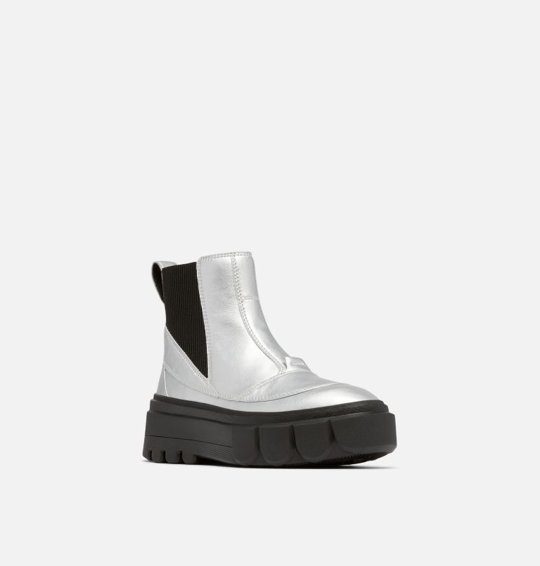 CARIBOU X Women's Chelsea Waterproof Boot, Color: Pure Silver, Black, image 7