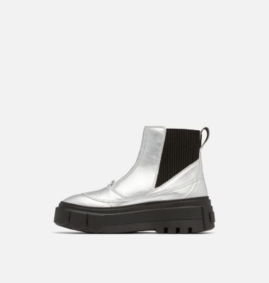 CARIBOU X Women's Chelsea Waterproof Boot, Color: Pure Silver, Black, image 8