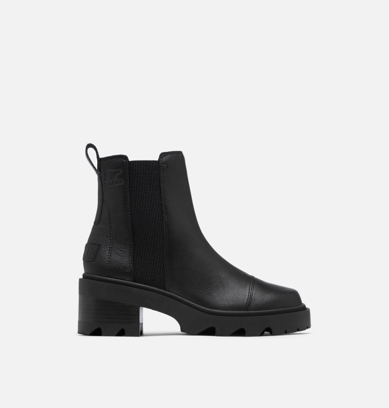 Black Stretch Double Sole Platform Ankle Boots