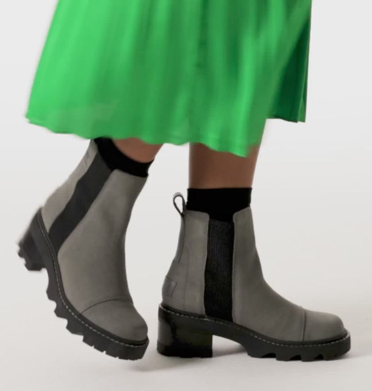 JOAN NOW Women's Chelsea Boot, Color: Quarry, Black