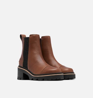 SOREL RAIN ANKLE ブーツ 黒/茶色/赤 ヒール付き 0000000037362_gjfYAra.jpg