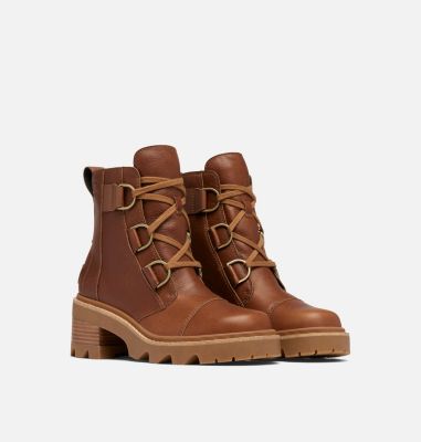 JOAN NOW Women's Lace Boot, Color: Velvet Tan, Black, image 2