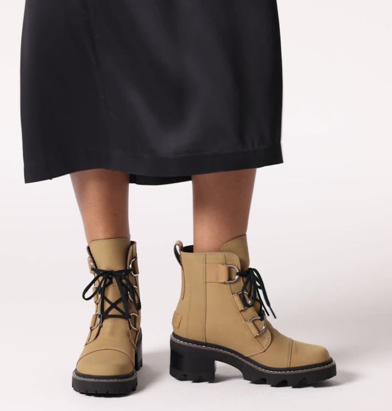 Women's Joan Now Lace Boot, Color: Caribou Buff, Black