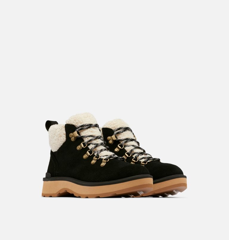 Women's Hi-Line Hiker Cozy Boot, Color: Black, Tawny Buff, image 2
