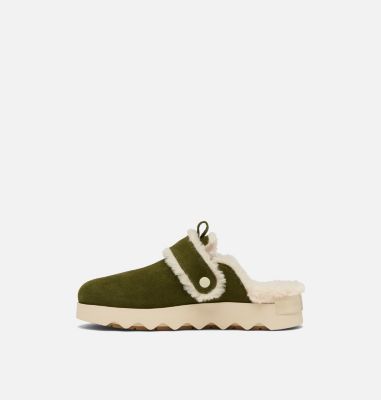 VIIBE Suede Cozy Women's Clog, Color: Utility Green, Ceramic, image 8