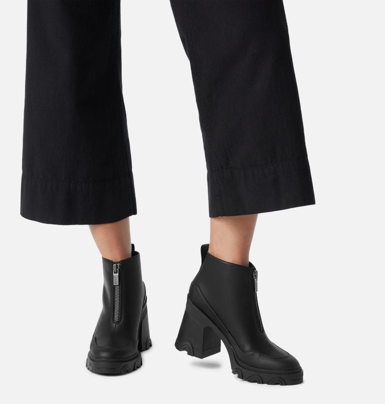 Thumbnail: Women's Brex Heel Zip Boot, Color: Black, Black, image 7