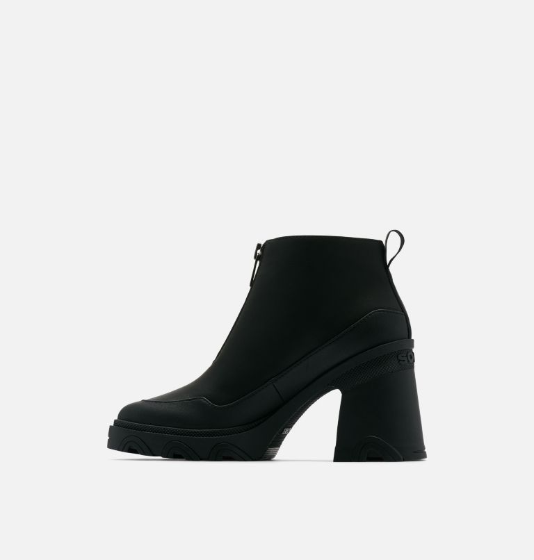 Women's Brex Heel Zip Boot, Color: Black, Black, image 4