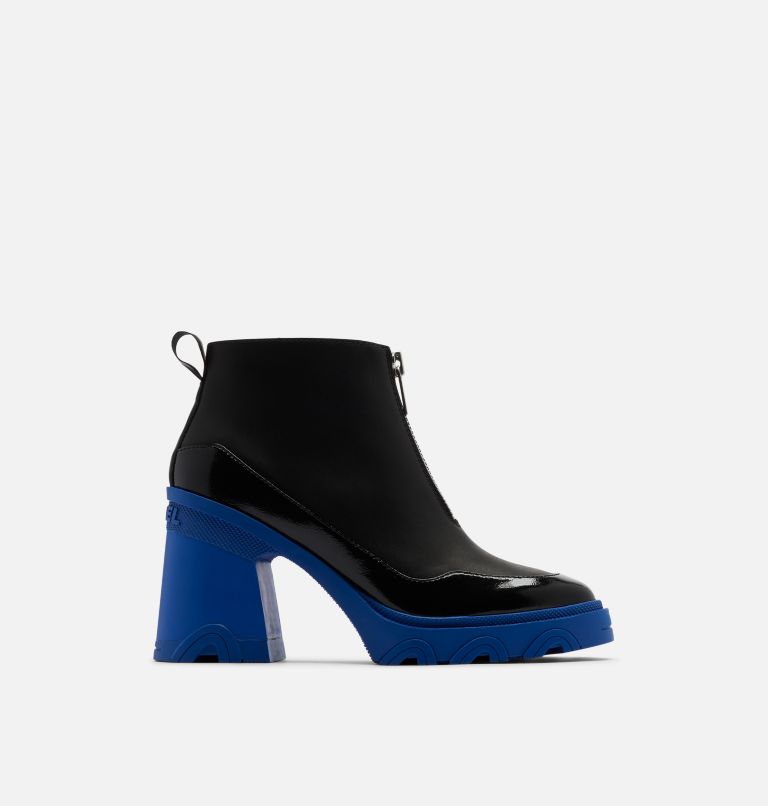 Thumbnail: Women's Brex Heel Zip Boot, Color: Black, Cobalt Blue, image 1