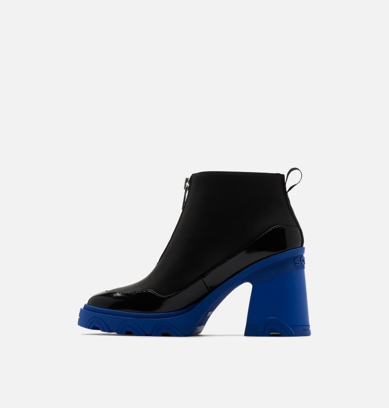 Thumbnail: Women's Brex Heel Zip Boot, Color: Black, Cobalt Blue, image 4