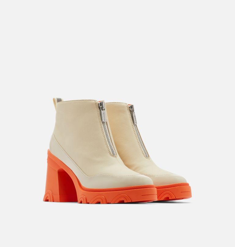 Thumbnail: Women's Brex Heel Zip Boot, Color: Bleached Ceramic, Optimized Orange, image 2
