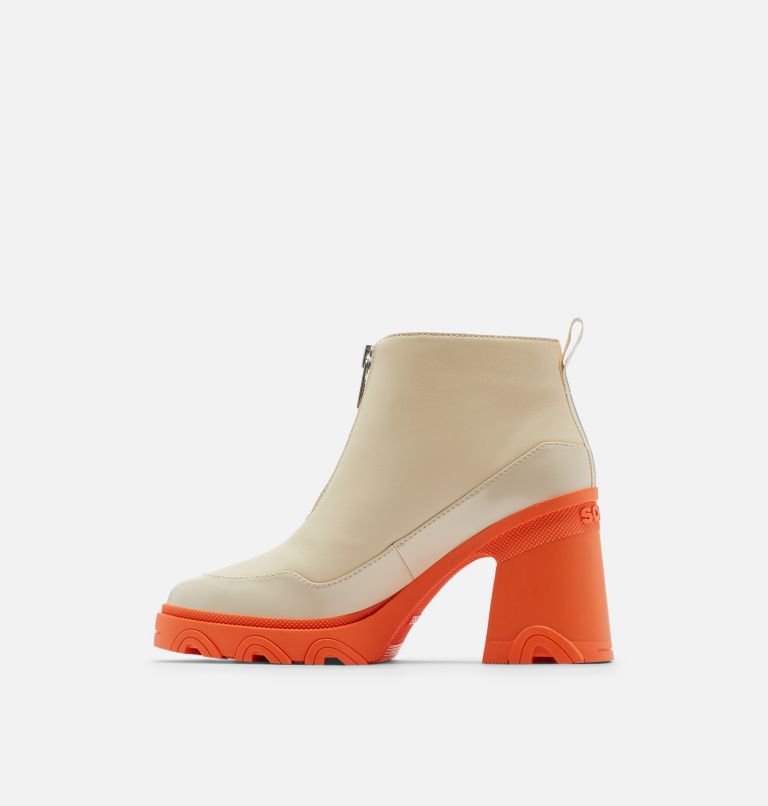 Women's Brex Heel Zip Boot, Color: Bleached Ceramic, Optimized Orange, image 4