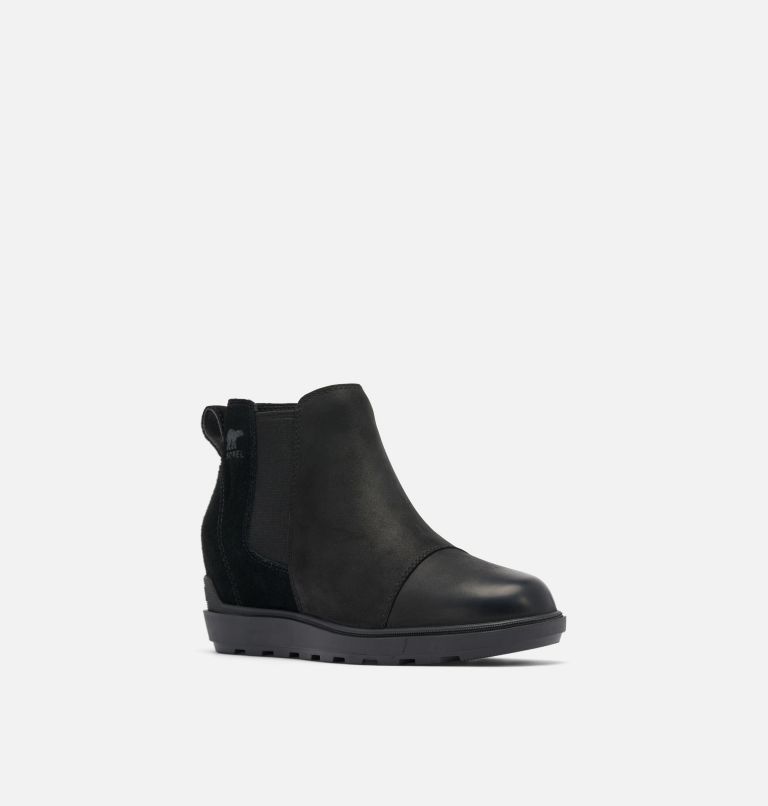 Sorel chelsea wedge black online