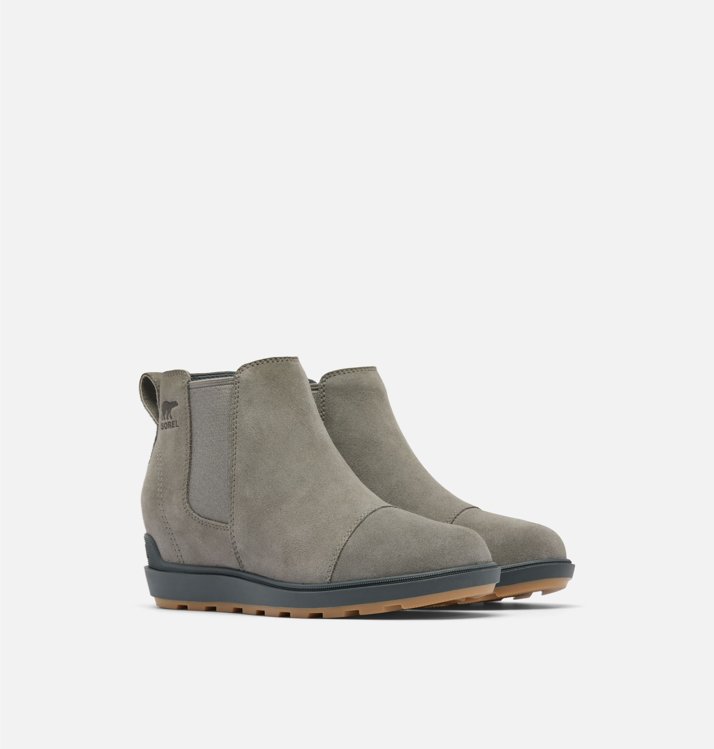 sorel grey wedge boot