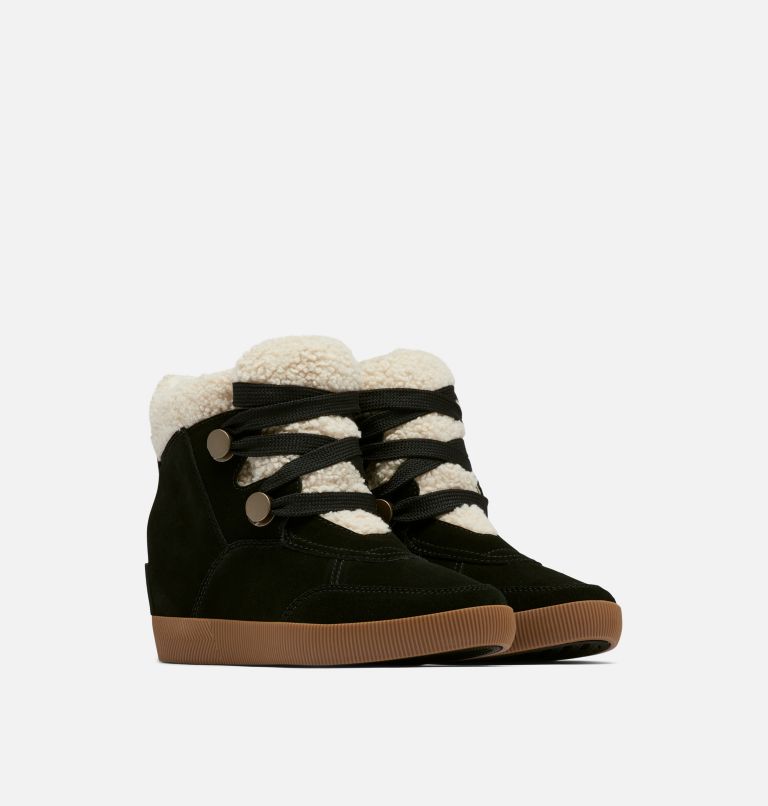 Thumbnail: Women's Out N About Cozy Wedge, Color: Black, White, image 2