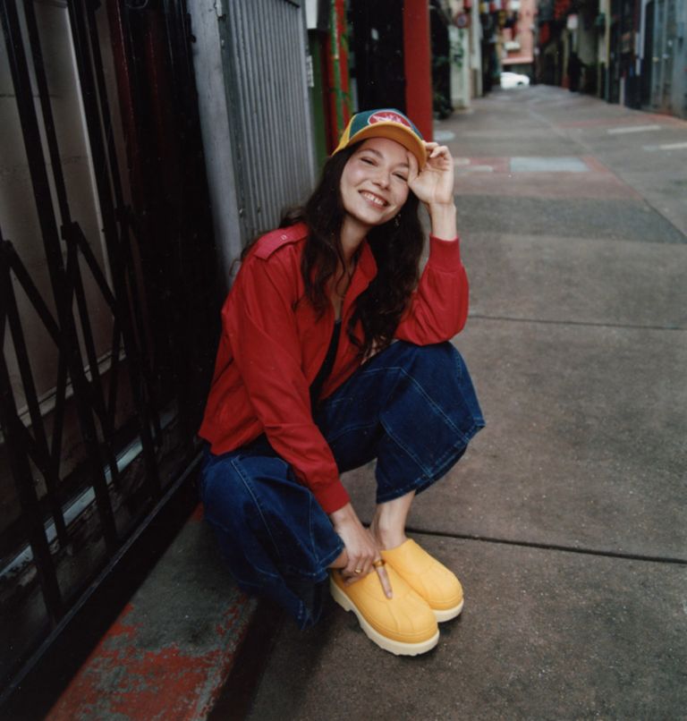 Women's Caribou Clog, Color: Yellow Ray, Sea Salt, image 10