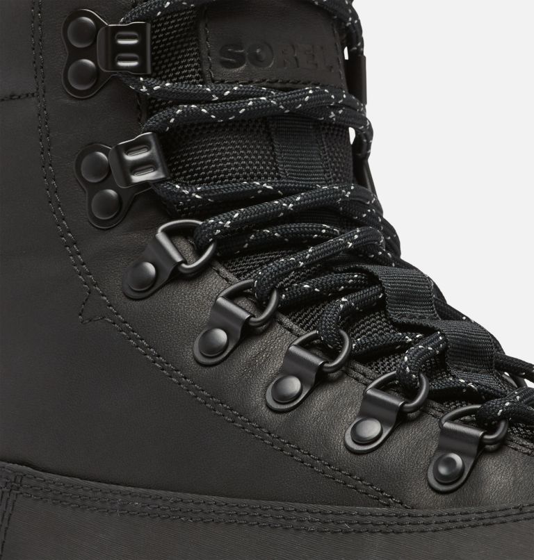 Sorel black store leather boots